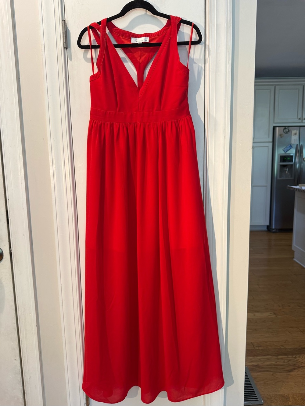 Adelyn Rae Red Strappy Maxi Dress - Size M